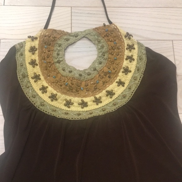 NWT! RAMPAGE HEART MOON STAR Crochet Halter Top - Picture 3 of 7